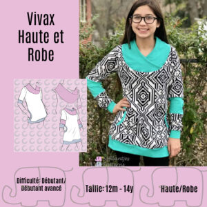 Vivax Haut et Robe - + complément gratuit de Col- Français